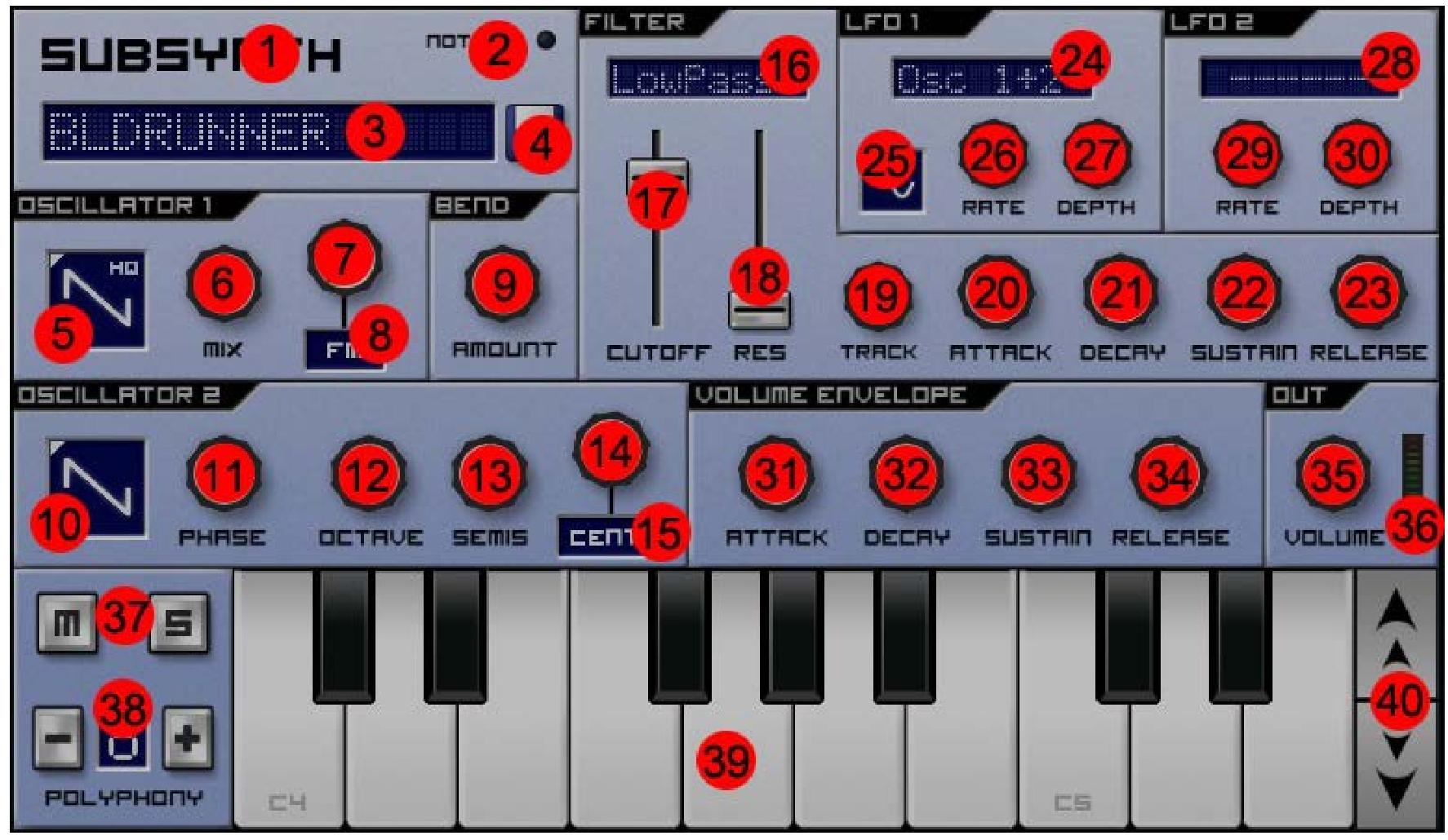 Subsynth 界面
